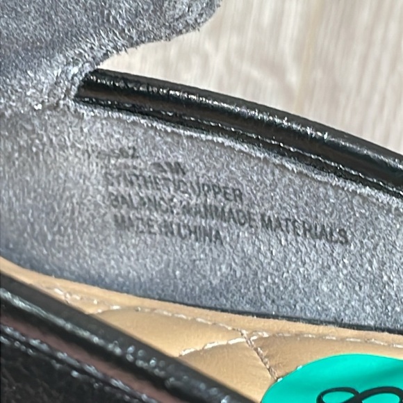 NWOT Rachel Zoe Alani Black Almond Toe Slip On Mule Loafer Silver Toe Accent 8 - Picture 5 of 16